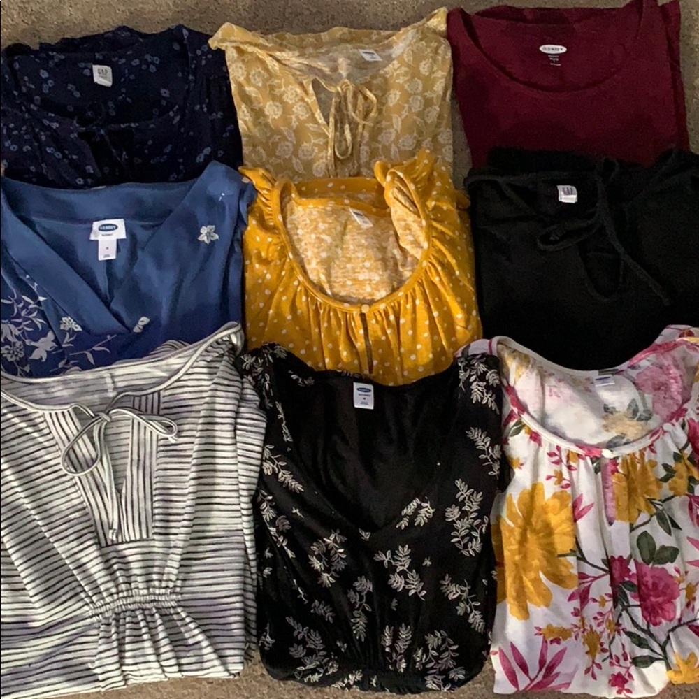 9 Old Navy/Gap Maternity Tops